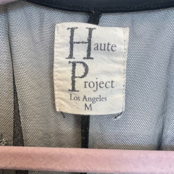 Haute Project Los Angeles black sheer embroidered beach cover up - Picture 6 of 6